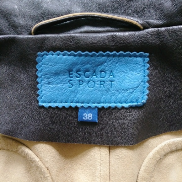 HP! Escada Sport Sz 38/M Brown Leather Jacket - Picture 8 of 8